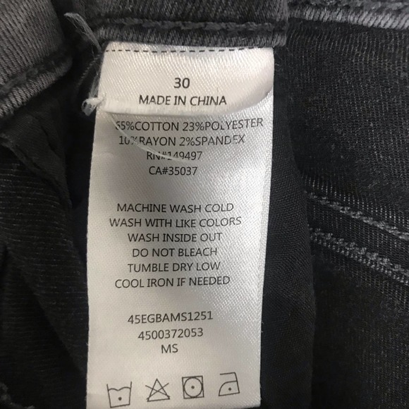 Sam Edelman Jeans "The Kitten" Mid-Rise Skinny Ankle Gray Stretchy Size 30 - Picture 15 of 15